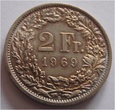 2 FRANKI 1969 Konfederacja Szwajcarska *A9*