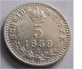 5 KRAJCARÓW 1858 Cesarstwo Austrii **D43**