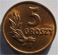 5 GROSZY 1949   PRL  BRĄZ  **Q49**