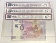 3 x banknot 0 euro Polska - grading PCG 67 EPQ