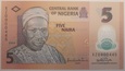 5 Naira - Nigeria 2009 r. - banknot UNC polimer