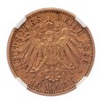 Niemcy, 10 Marek 1896 r. Anhalt, NGC AU-53. Rzadka !!!