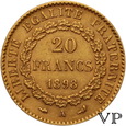 Francja, 20 Franków 1898 r. 