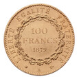 Francja, 100 Franków 1879 r. Bardzo ładna