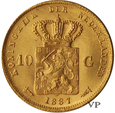 Holandia ,  10 Guldenów 1887 r. Super ! 