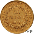 Francja, 20 Franków 1897 r. 