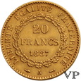 Francja , 20 Franków 1887 r.