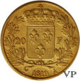 Francja, 20 Franków Louis XVIII 1819 r. 