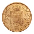 Austria, 8 Florenów/20 Franków 1886 r.