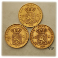 Holandia , Zestaw 10 Guldenów 1875 / 1876 r. 3 szt . 