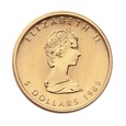 Kanada , 5 Dolarów 1989 r. 1/10 Oz Au 999 