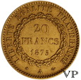 Francja, 20 Franków 1875 r. 