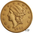 USA, 20 Dolarów Liberty 1882 r. 