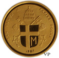 Polska, Medal Jan Paweł II - 'Papierz Polak' 1987 r. Au 999  