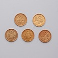 Rosja, 5 Rubli, Zestaw 5 monet, Różne roczniki