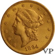 USA, 20 Dolarów Liberty 1894 r. 