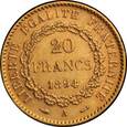 Francja, 20 Frankow 1894r. 