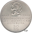 Czechosłowacja, 50 Koron 50 Rocznica Czechosłowacji 1968 r.  
