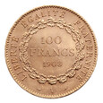 Francja, 100 Franków 1908 r. SUPER !!!