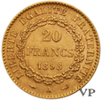 Francja, 20 Franków 1898 r. 