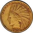 USA, 10 Dolarów 1908 r. 