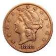 USA, 20 Dolarów 1881 r. AKCJA !!