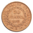 Francja, 20 Franków 1897 r.