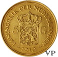 Holandia ,  5 Guldenów ' Wilhelmina I '1912 r. 