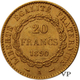 Francja, 20 Franków 1890 r. 