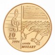 Francja, 10 Euro 2006 r., Paryż, Wofgang Amadeusz Mozart