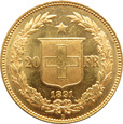 SZWAJCARIA - 20 franków 1891 B - piękne!