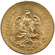 MEKSYK - 50 PESOS 1947, 5 % powyżej złota