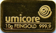 Umicore - SZTABKA 10 GRAMÓW - ZŁOTO 