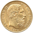 Belgia, Leopld II, 20 franków 1878, bardzo ładne!!