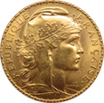 Francja  - 20 franków 1909 - KOGUT -  Paryż 