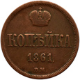 POLSKA/ROSJA - 1 KOPIEJKA 1861 B.M. WARSZAWA 