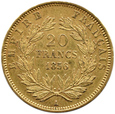 Francja - Napoleon III -  20 franków 1856 A, Paryż