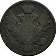 KRÓLESTWO POLSKIE, 3 GROSZE 1827 z miedzi krajowej