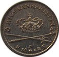 DANIA - 3 skilling 1842 rzadkie 