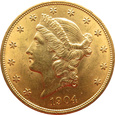 USA  20 DOLLARÓW  1904 - piękne!