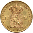HOLANDIA - WILLEM 10 guldenów 1876, Utrecht
