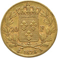 FRANCJA - Karol X -  20 franków 1828 A, Paryż, rzadszy typ