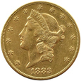 USA, Głowa, 20 dolarów 1883 S, San Francisco