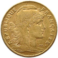 Francja - Kogut, 10 franków 1907 A - Paryż