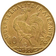 Francja - Kogut, 10 franków 1907 A - Paryż