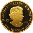 KANADA - KWIAT - 350 dolarów 2007 - 1,21 UNCJI ZŁOTA