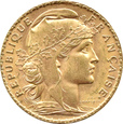 Francja, 20 franków 1907, KOGUT, Paryż 