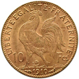 Francja - Kogut, 10 franków 1910 A - Paryż