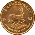 RPA - 1/4 KRUGERRANDA 1982 - 1/4 UNCJI ZŁOTA , UNC