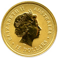 Australia, 15 dolarów 2001, KANGUR, 1/10 uncji złota
